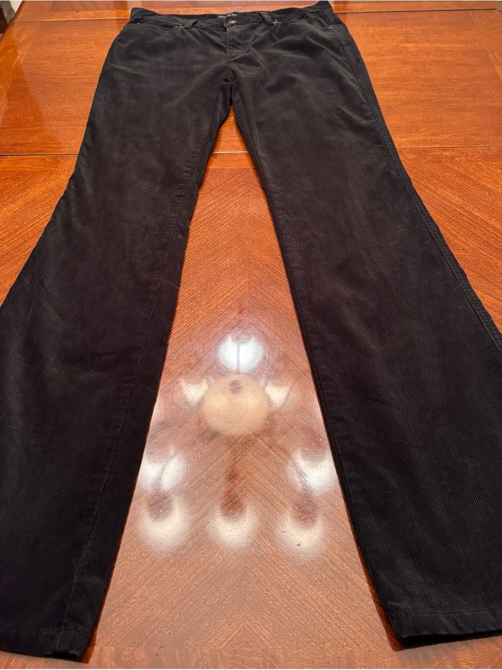 Polo Ralph Lauren Pants 100% Cotton Black Women's Corduroy Jeans Size - 8 - Picture 12 of 15